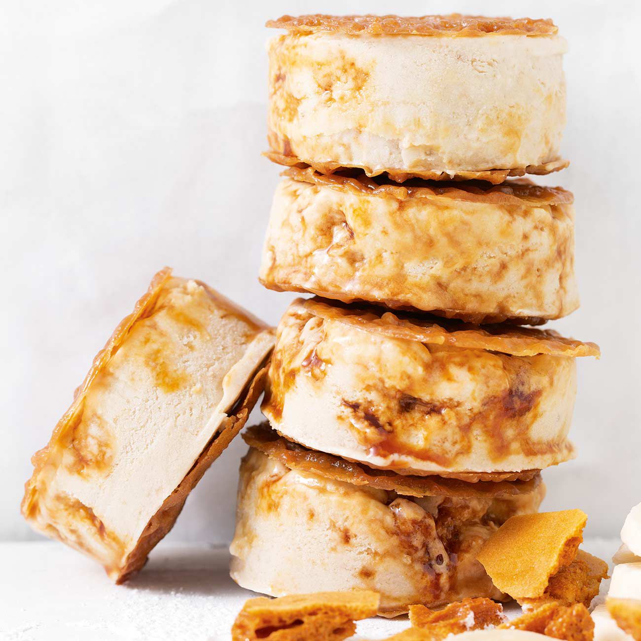 Honeycomb Ice Cream Sandwiches